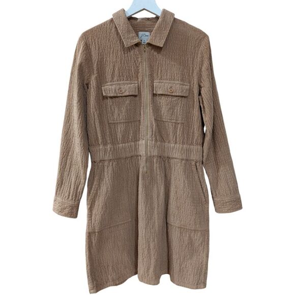 J. Crew Tan Long Sleeve Dress - Picture 4 of 9